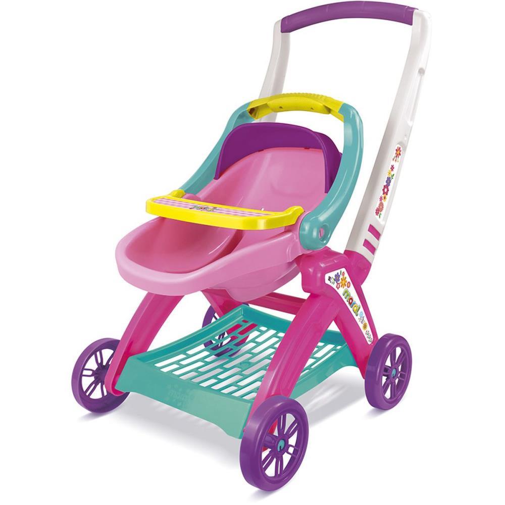 CARRINHO DE BONECA 3 EM 1 ROSA MARAL UNIDADE