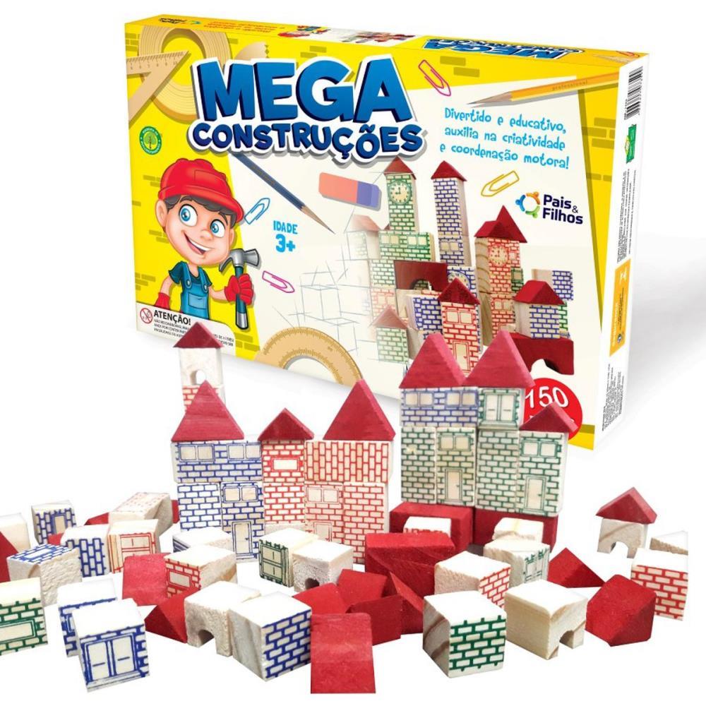 BRINQUEDO PARA MONTAR MEGA CONSTRUCOES 150 PECAS PAIS E FILHOS UNIDADE