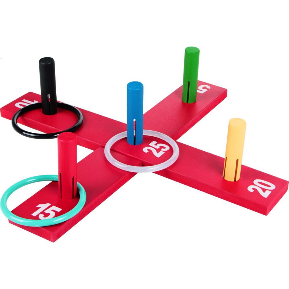 BRINQUEDO PEDAGOGICO MADEIRA JOGO DE ARGOLA CRUZ 10PCS CARLU UNIDADE