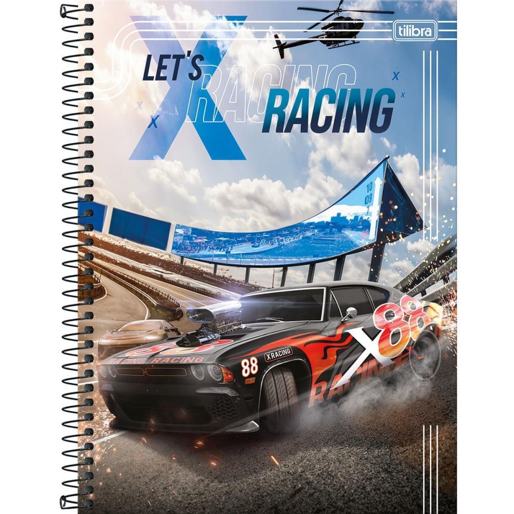 CADERNO 01X1 CAPA DURA X-RACING 80FLS. TILIBRA PCT.C/04