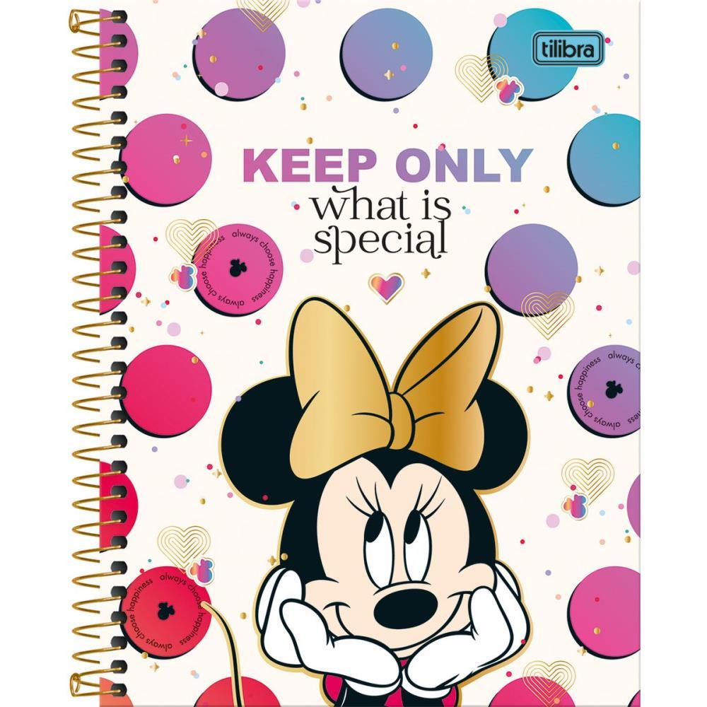 CADERNO 01X1 CP.DURA COLEGIAL MINNIE 80FLS TILIBRA PCT.C/04