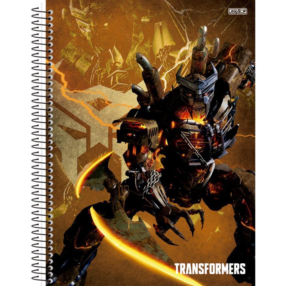 CADERNO 10X1 CAPA DURA TRANSFORMERS 160F SD INOVACOES PCT.C/04