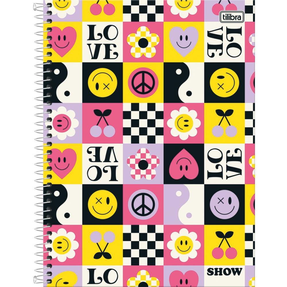 CADERNO 16X1 CAPA DURA SHOW 256FLS. FEMININO TILIBRA PCT.C/02