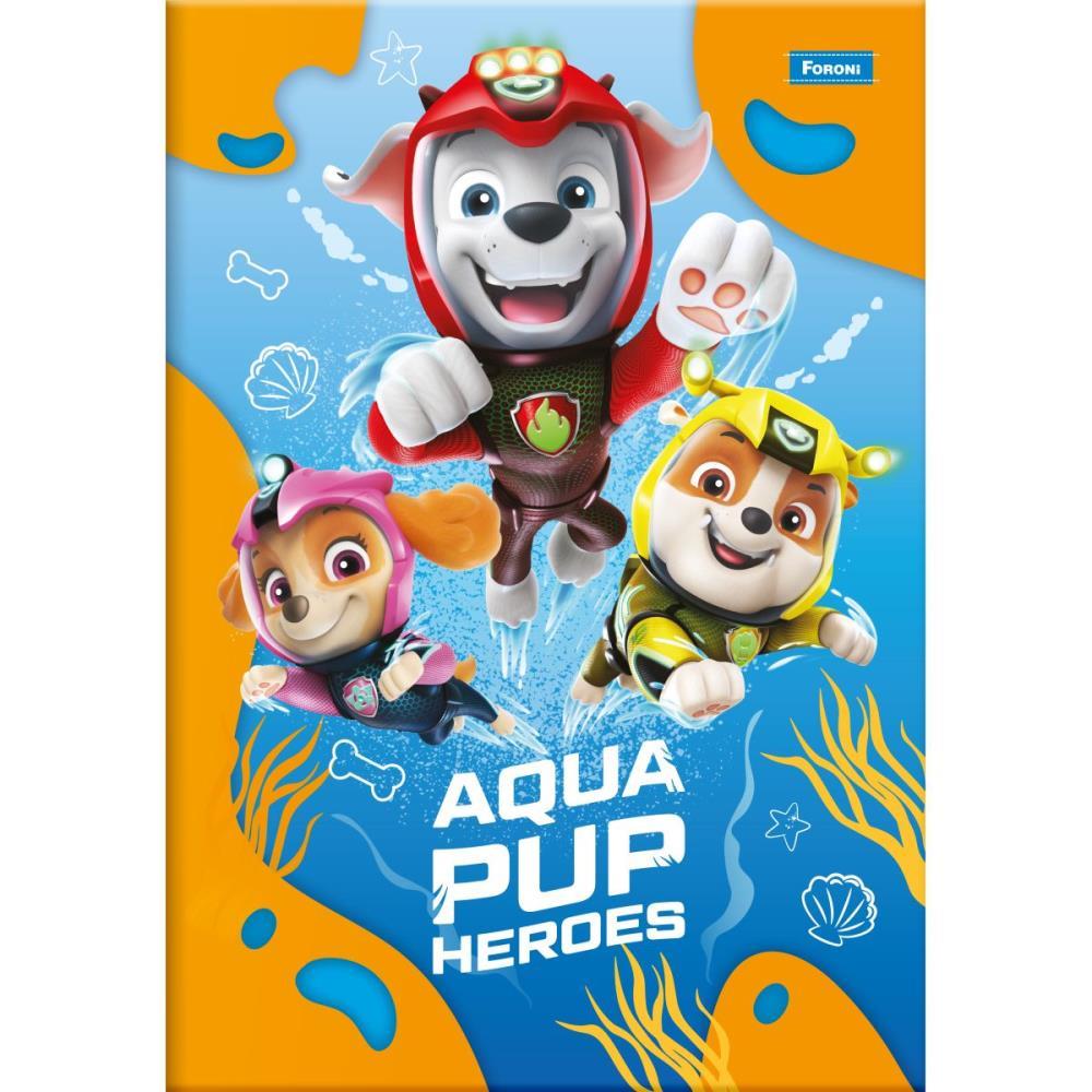 CADERNO BROCHURA 1/4 CAPA DURA PATRULHA CANINA 48F FORONI PCT.C/10