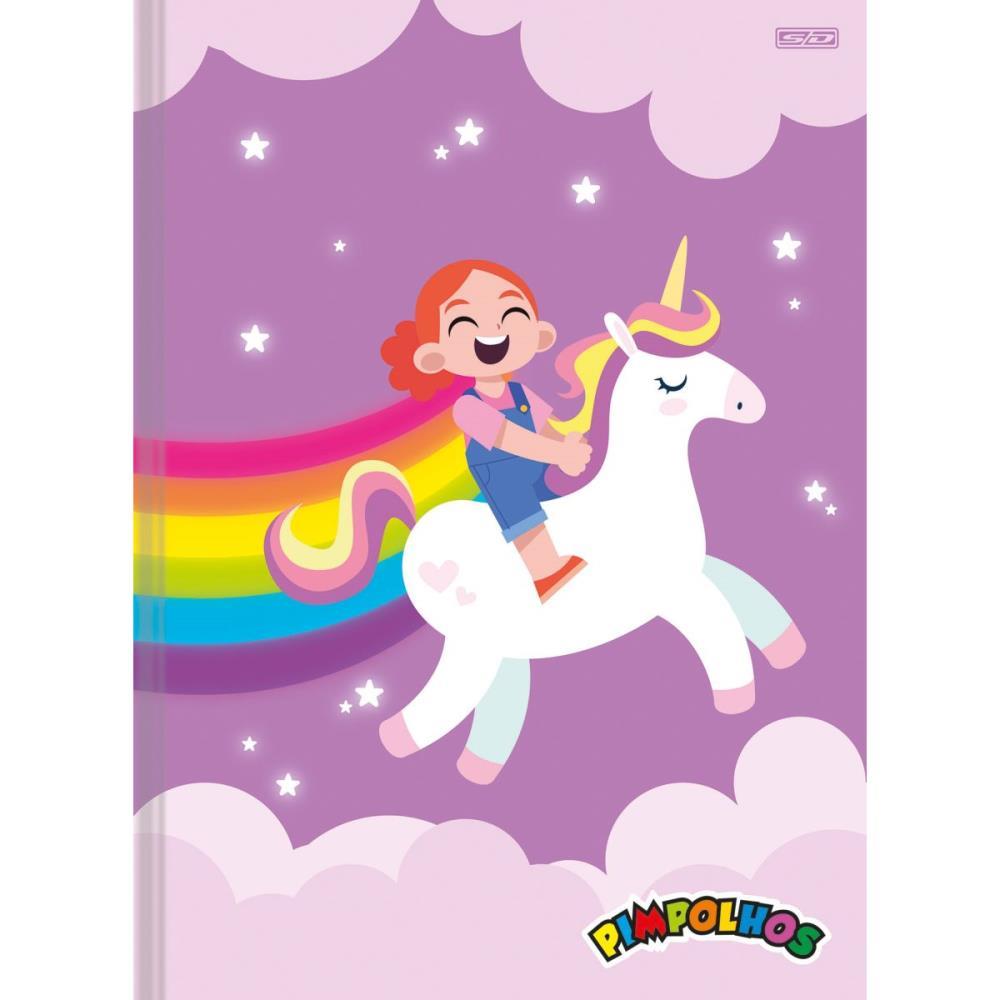 CADERNO BROCHURA 1/4 CAPA DURA PIMPOLHOS FEMININO 96F SD INOVACOES PCT.C/05