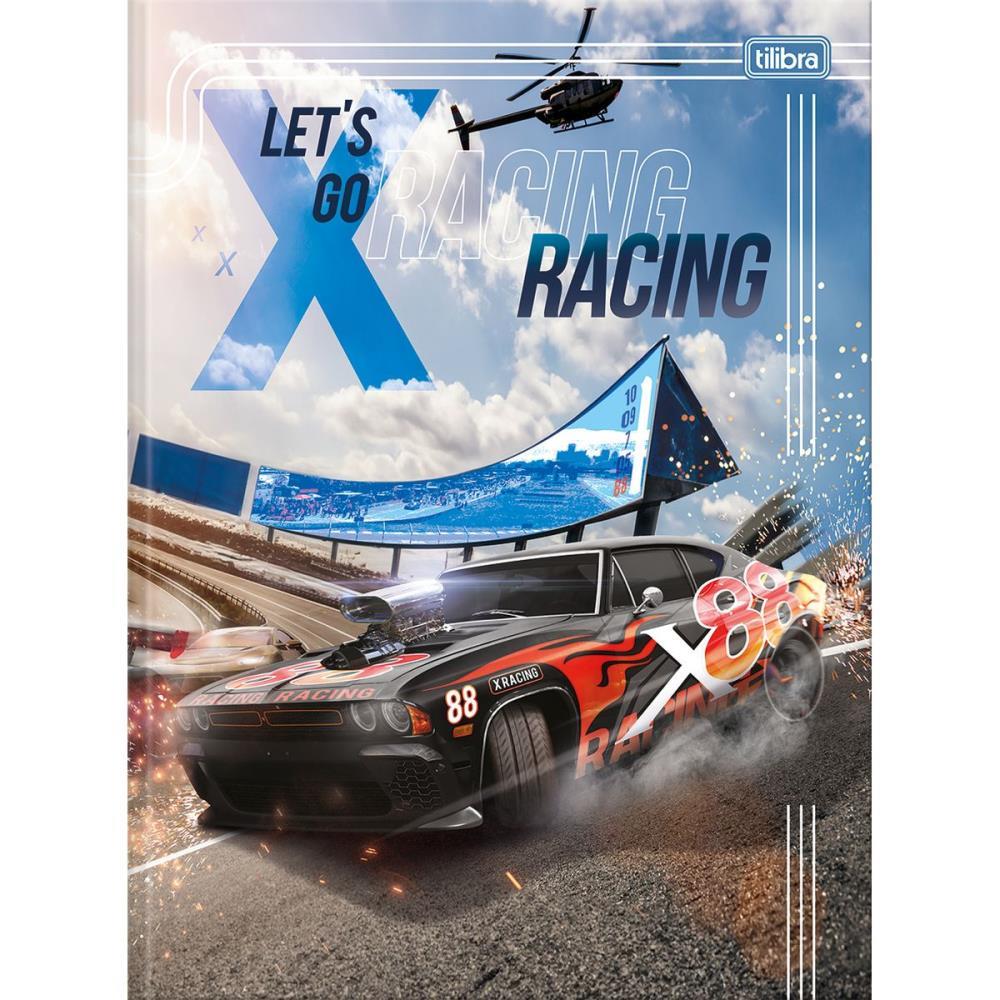 CADERNO BROCHURAO CAPA DURA X-RACING 80FLS. TILIBRA PCT.C/05