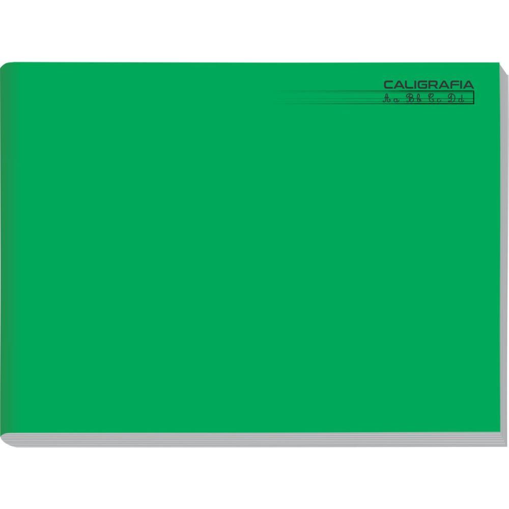 CADERNO CALIGRAFIA CAPA DURA LISO 48F 1/4 BROCH.HORIZ.VERDE TAMOIO PCT.C/05