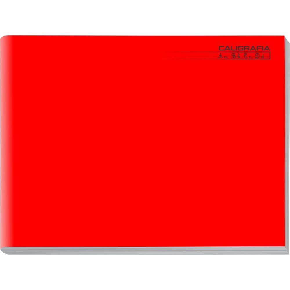 CADERNO CALIGRAFIA CAPA DURA LISO 48F 1/4 BROCH.HORIZ.VERM. TAMOIO PCT.C/05