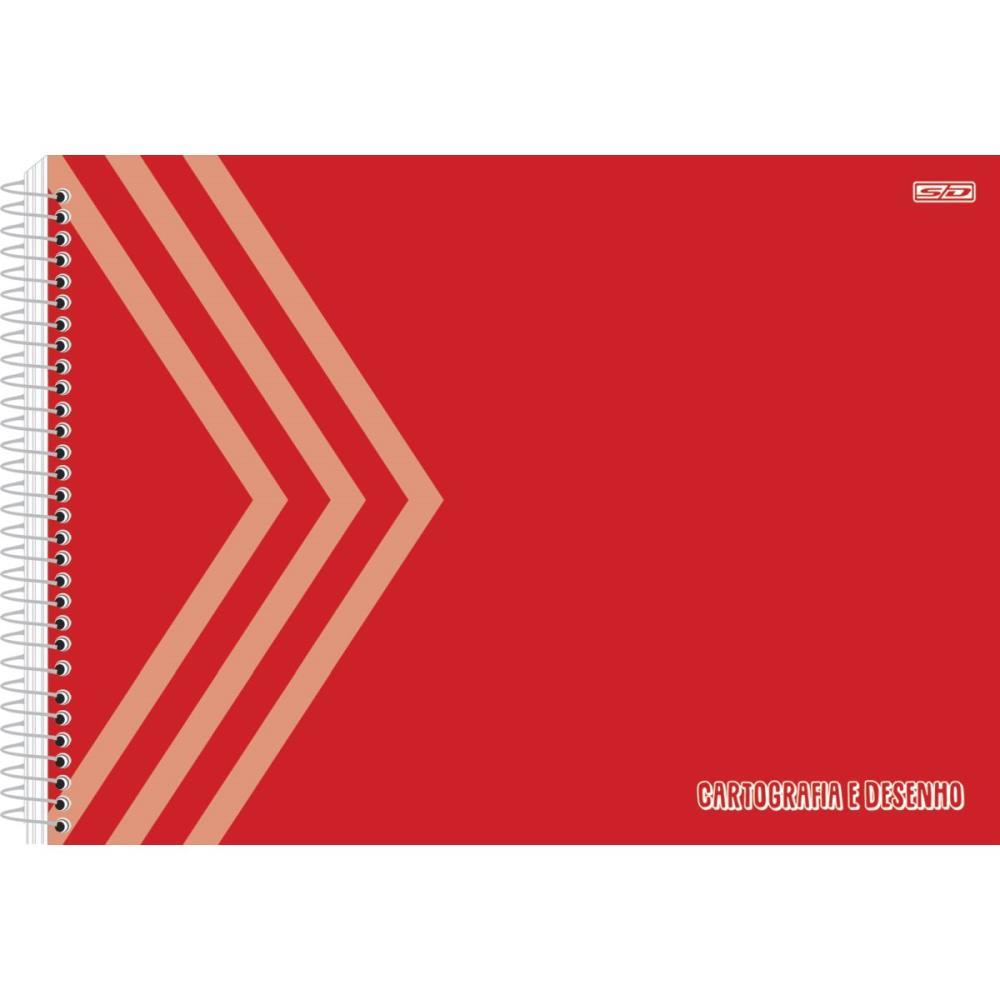 CADERNO DESENHO UNIV CAPA DURA VERMELHO 60F SD INOVACOES PCT.C/05
