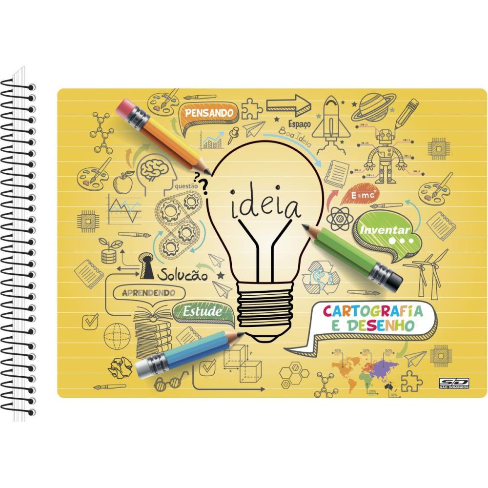 CADERNO DESENHO UNIVERSITARIO DUPLEX ESPIRAL 48F FLEXIVEL SD INOVACOES PCT.C/10