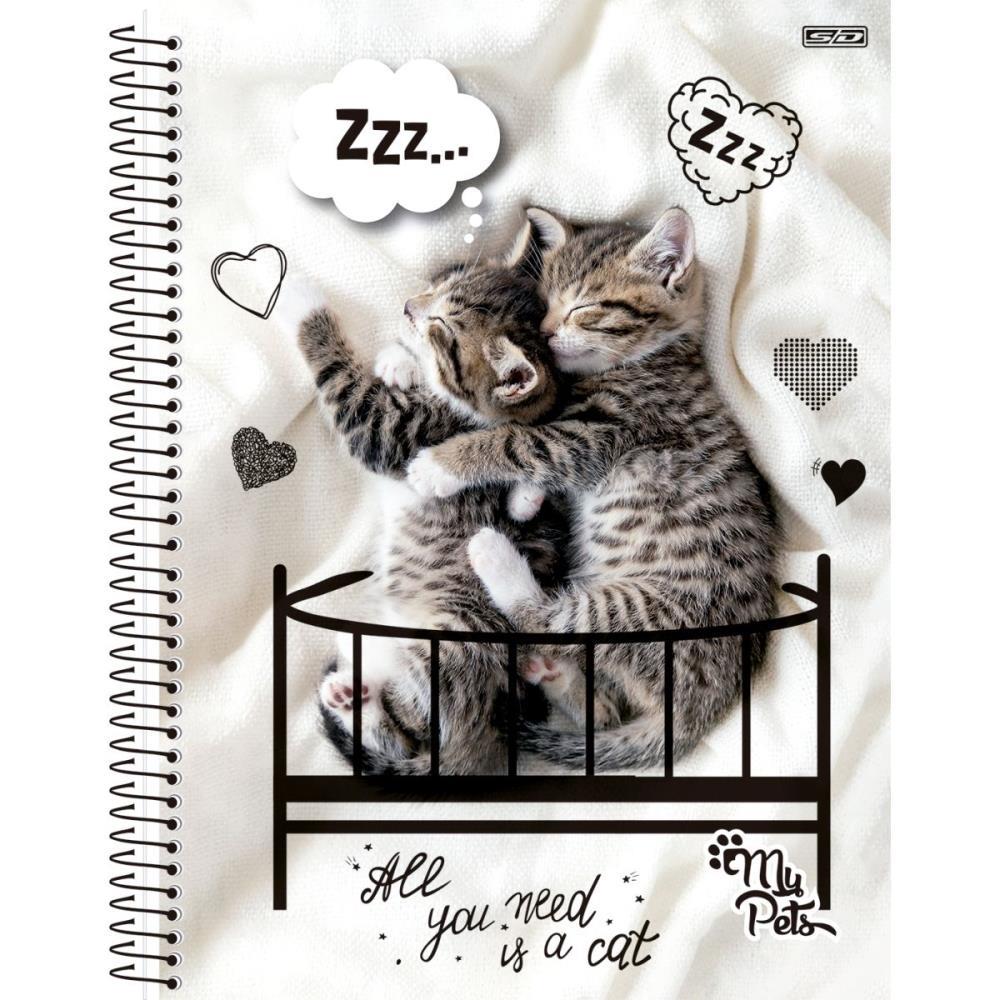 CADERNO ESPIRAL 1/4 CAPA DURA MY PETS 80F SD INOVACOES PCT.C/10