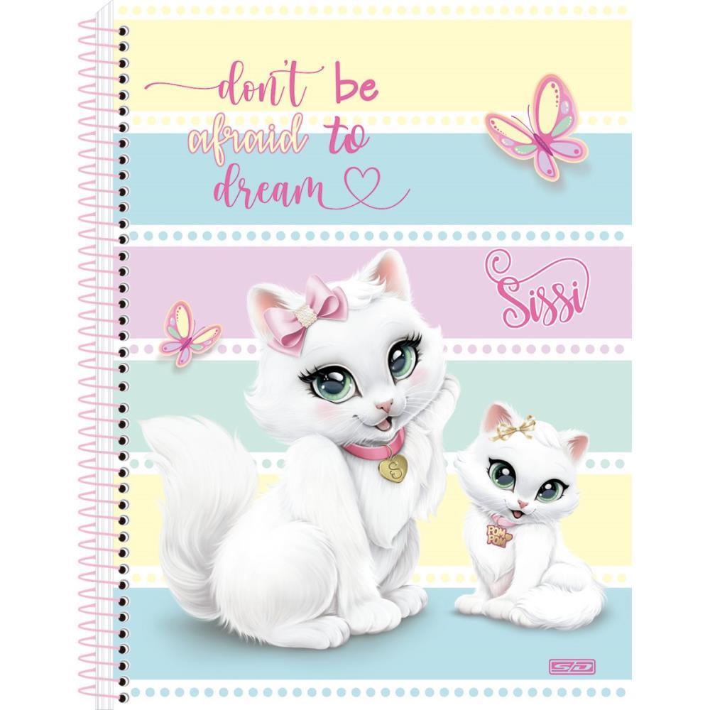 CADERNO ESPIRAL 1/4 CAPA DURA SISSI 80F SD INOVACOES PCT.C/10