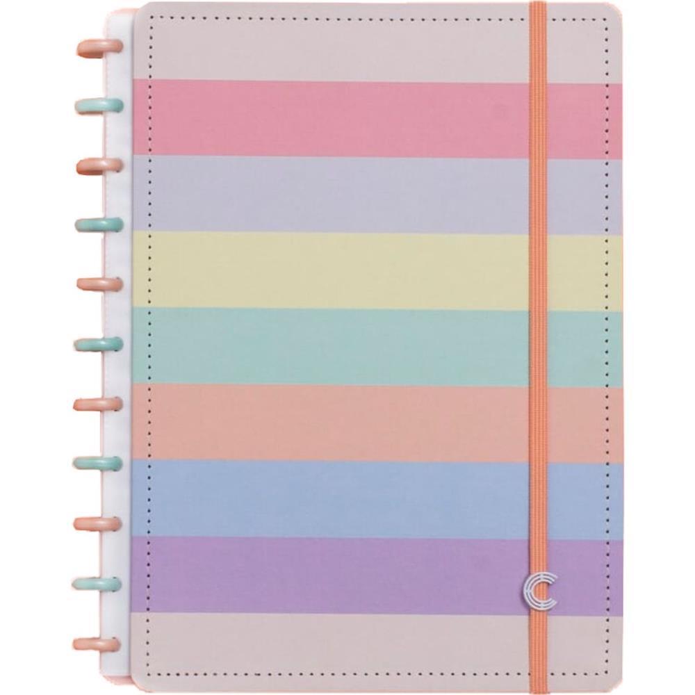CADERNO INTELIGENTE GRANDE ARCO-IRIS PASTEL 80FLS CADERNO INTELIGENTE UNIDADE
