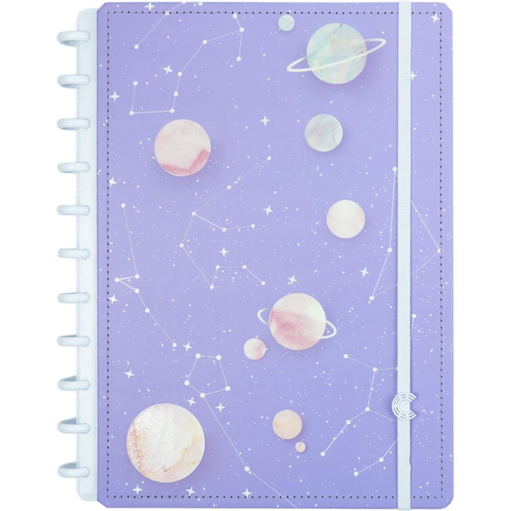 CADERNO INTELIGENTE GRANDE PURPLE GALAXY BY GOCASE 80FLS CADERNO INTELIGENTE UNIDADE