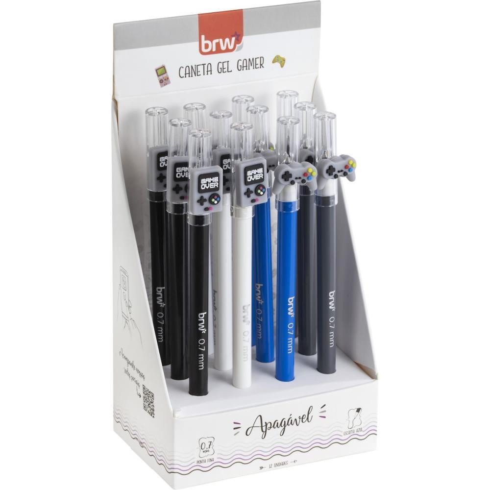 CANETA ESFEROGRAFICA DIVERT GEL GAMER APAG 0.7MM BRW DP.C/12