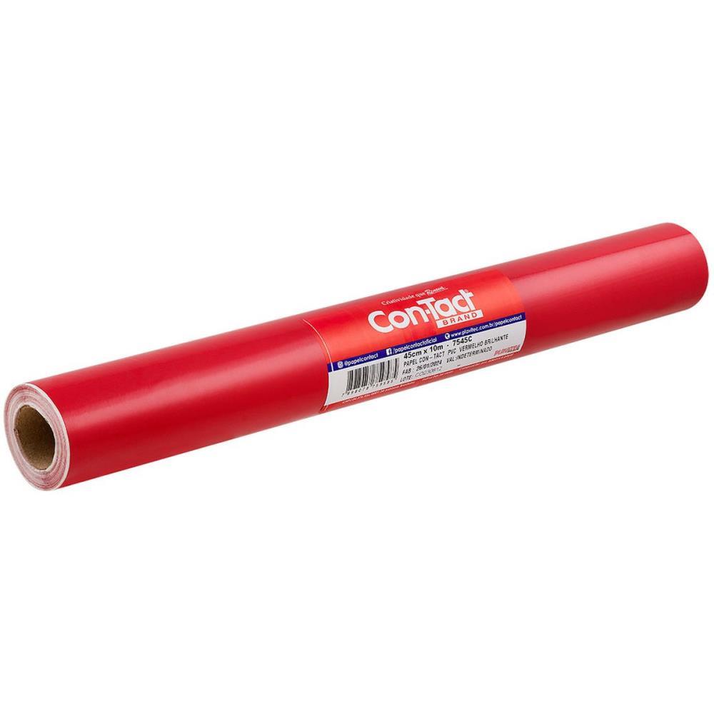 CONTACT LISO 45CMX10M BRILHO VERMELHO CONTACT ROLO