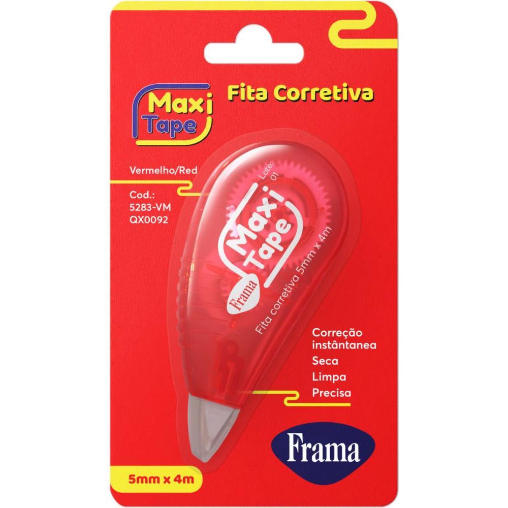 CORRETIVO EM FITA MAXI TAPE MINI 5MMX4M. SORTIDO FRAMA CX.C/12