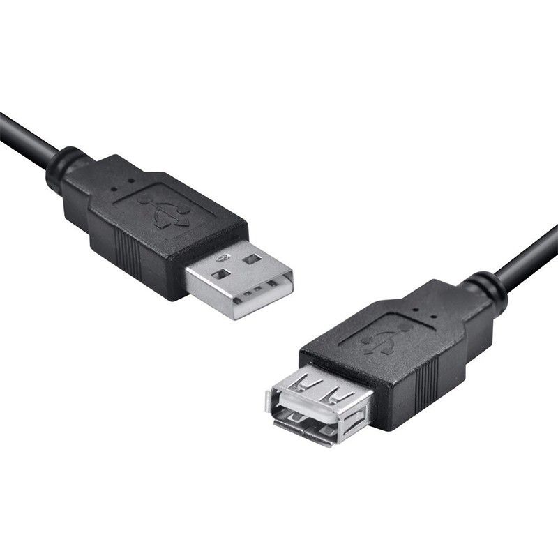 Cabo Extensor Usb 2.0 A-Macho X A-Fêmea 3M Preto - Pcyes