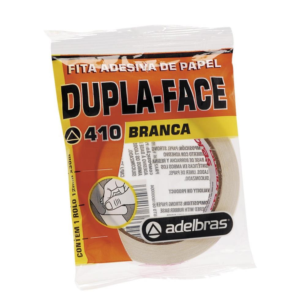 FITA DUPLA FACE FLOW-PACK 12MMX30MTS. ADELBRAS UNIDADE