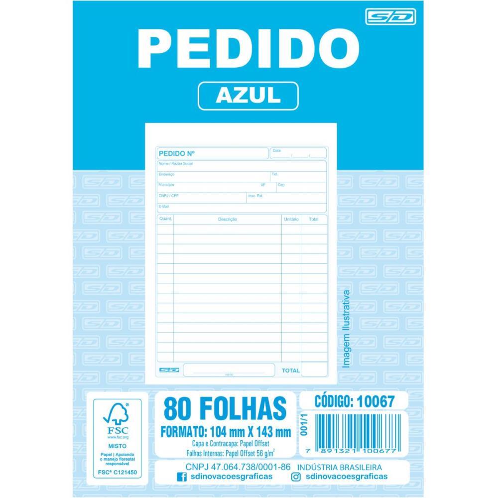 IMPRESSO TALAO DE PEDIDO 1/36 2 VIAS 40 FOLHAS AZUL SD INOVACOES PCT.C/20