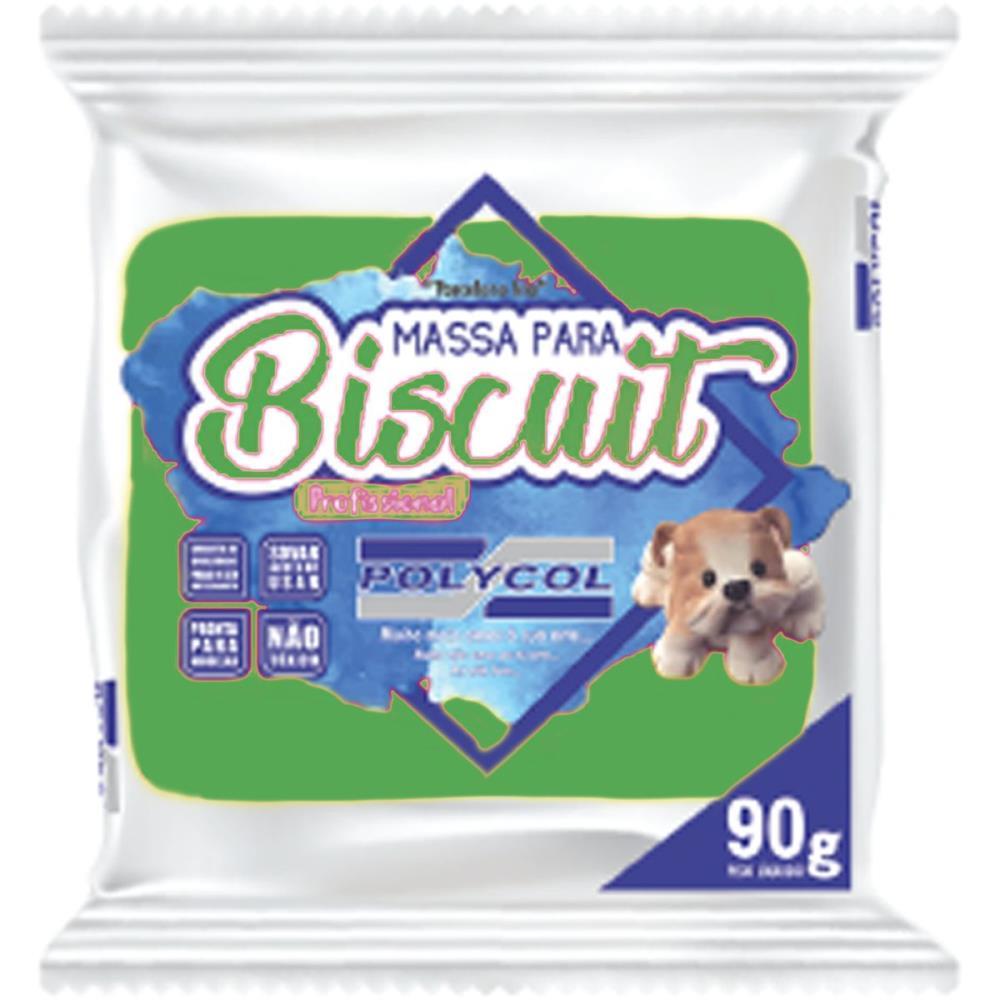 MASSA DE PORCELANA FRIA BISCUIT 90G VERDE FOLHA POLYCOL CX.C/12