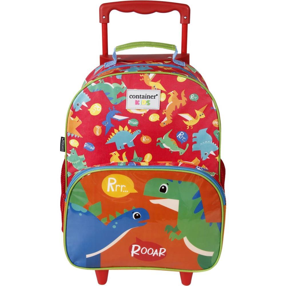 MOCHILA INFANTIL COM RODINHA CONTAINER KIDS DINOS G VM DERMIWIL UNIDADE