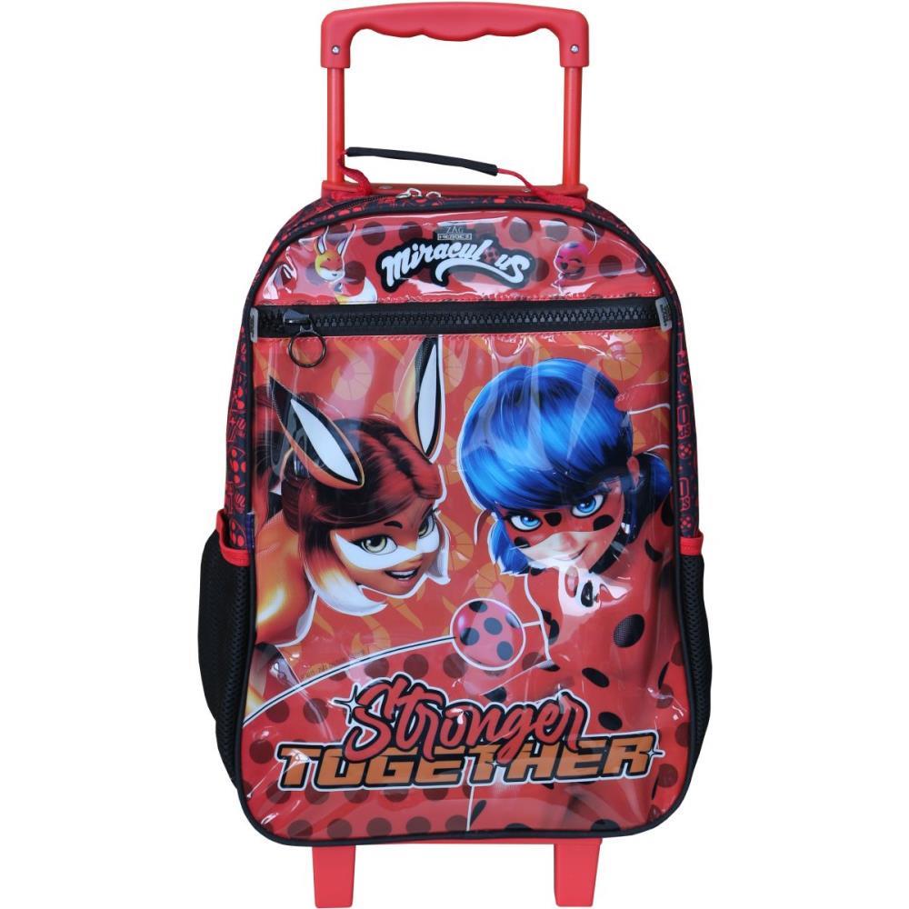 MOCHILA INFANTIL COM RODINHA MIRACULOUS EASY G VM DERMIWIL UNIDADE
