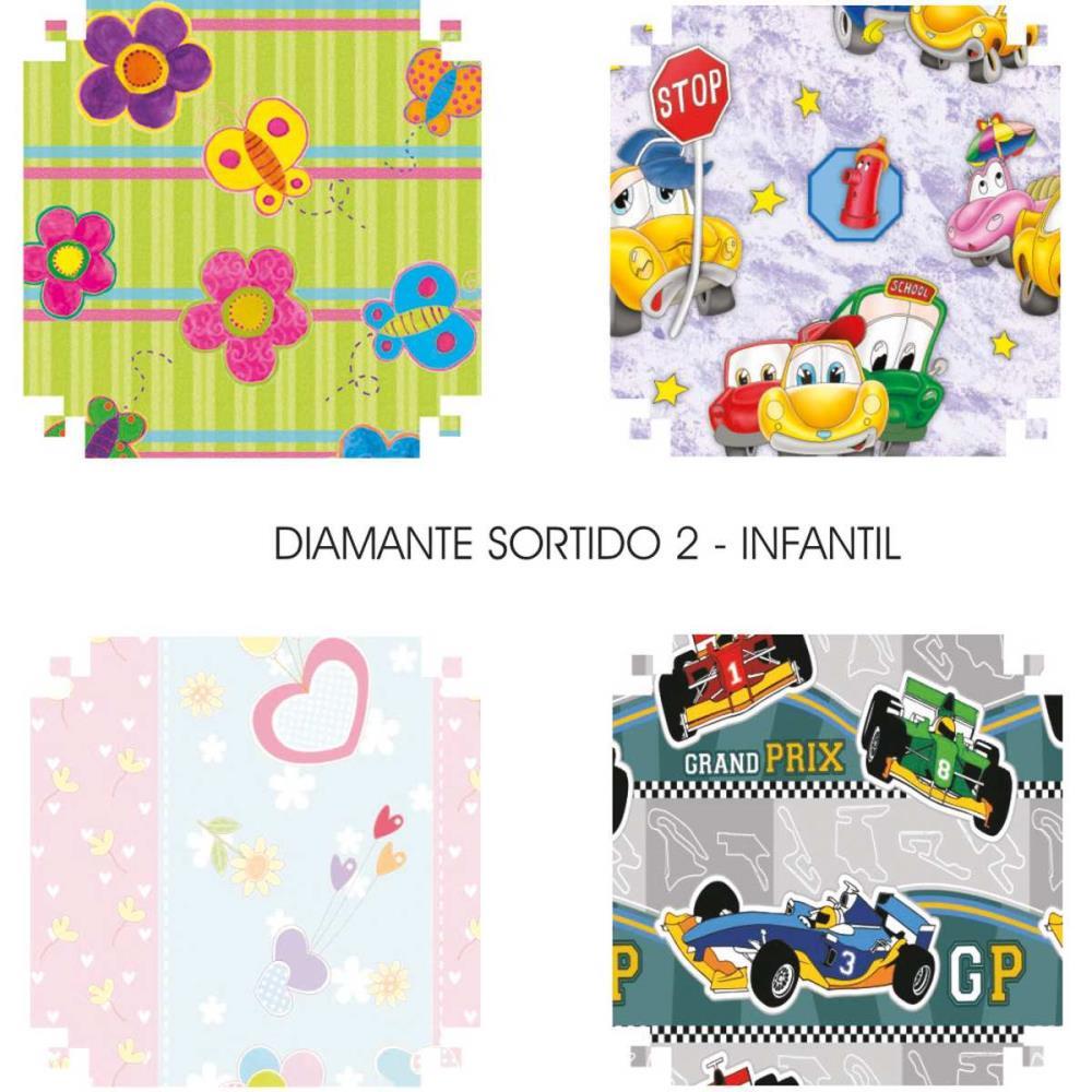 PAPEL PRESENTE 50X60CM COUCHE LINHA DIAMANTE INFANTIL II 4MD V.M.P. PCT.C/40