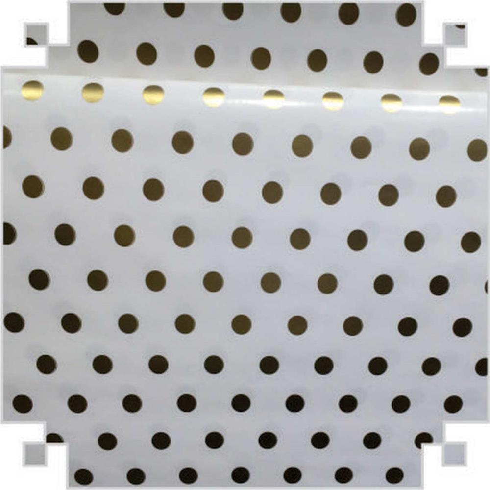 PAPEL PRESENTE BOBINA COUCHE 40CM.MOD.336 BOLINHAS OURO V.M.P. BO-100MTS