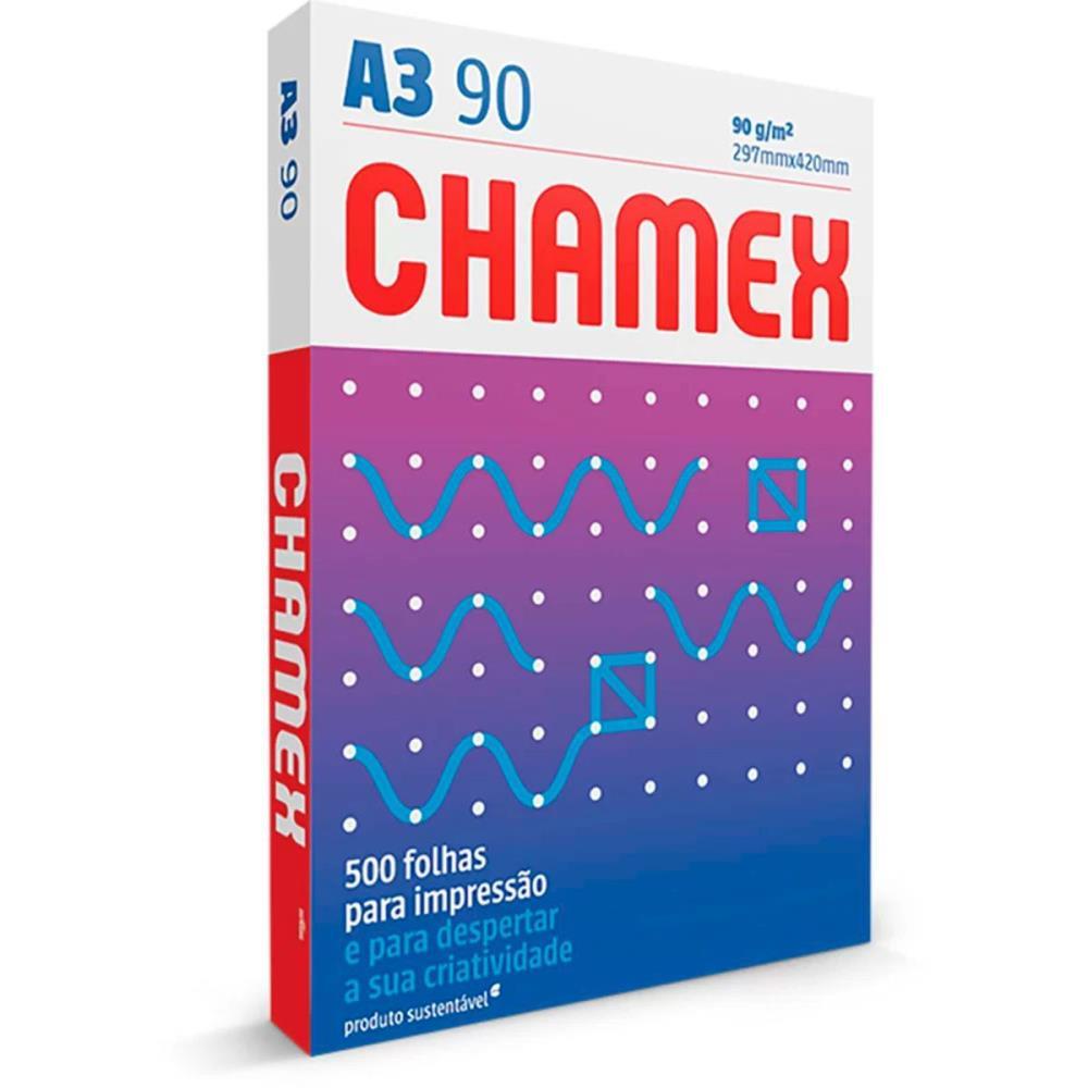 PAPEL SULFITE A3 CHAMEX SUPER 90G 500 FLS INTERNATIONAL PAPER PACOTE