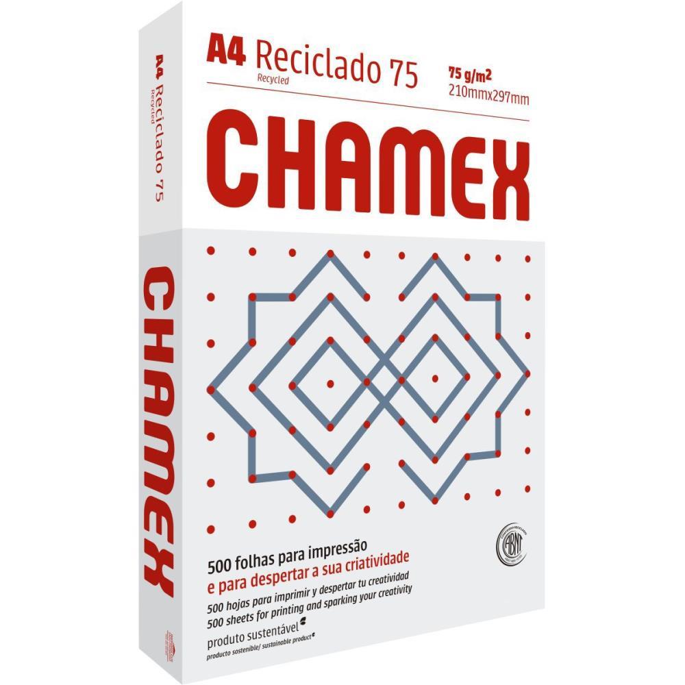 PAPEL SULFITE A4 RECICLADO CHAMEX ECO 75G 500 FLS. INTERNATIONAL PAPER PACOTE