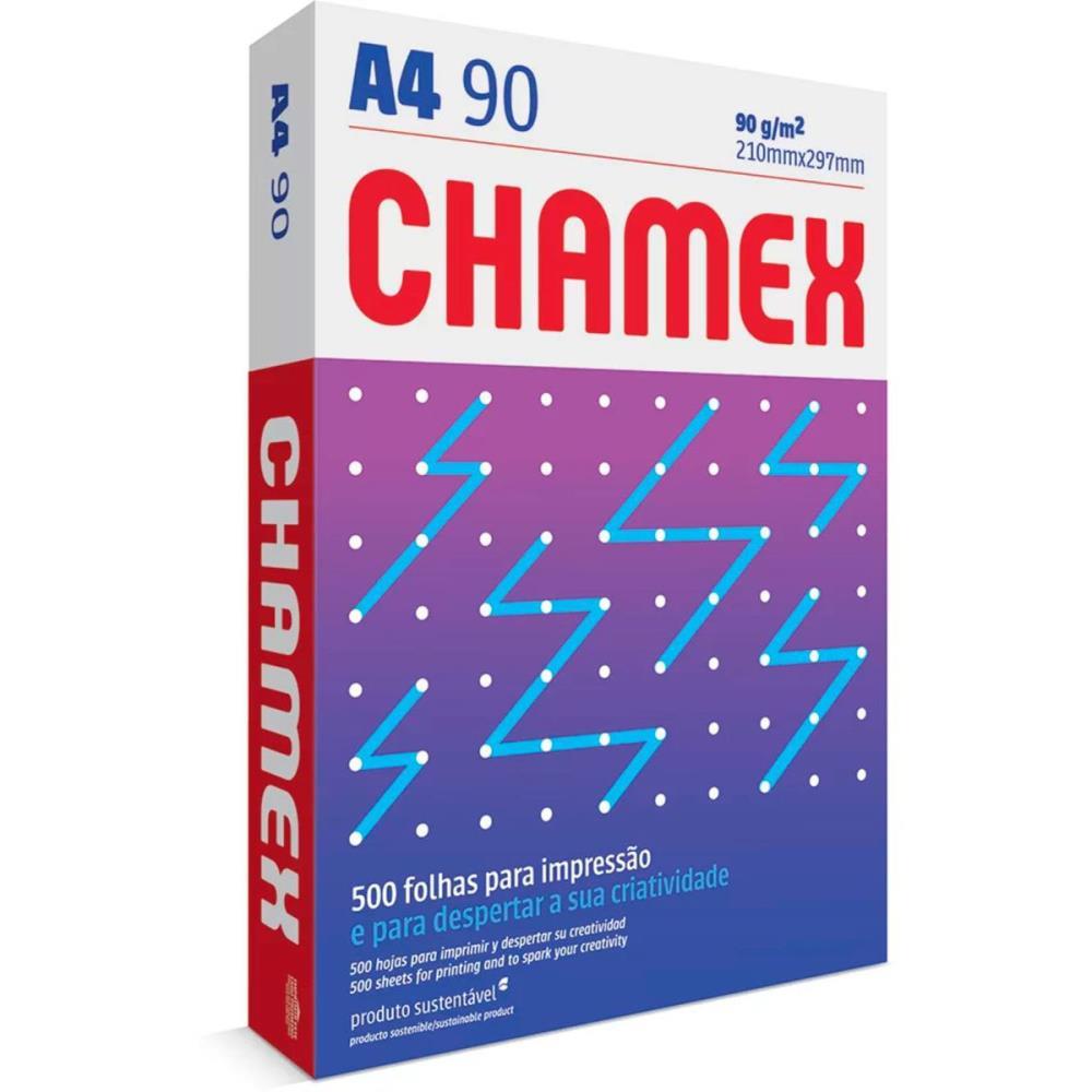 PAPEL SULFITE A4 CHAMEX SUPER 90G 500 FOLHAS INTERNATIONAL PAPER PACOTE