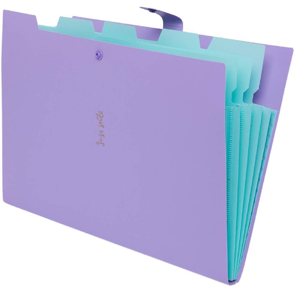 PASTA SANFONADA PLASTICA A4 5 DIVISOES LILAS PASTEL POLIBRAS UNIDADE