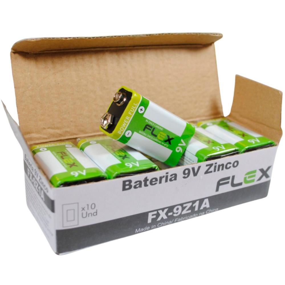PILHA BATERIA 9V ZINCO FLEX CX.C/10