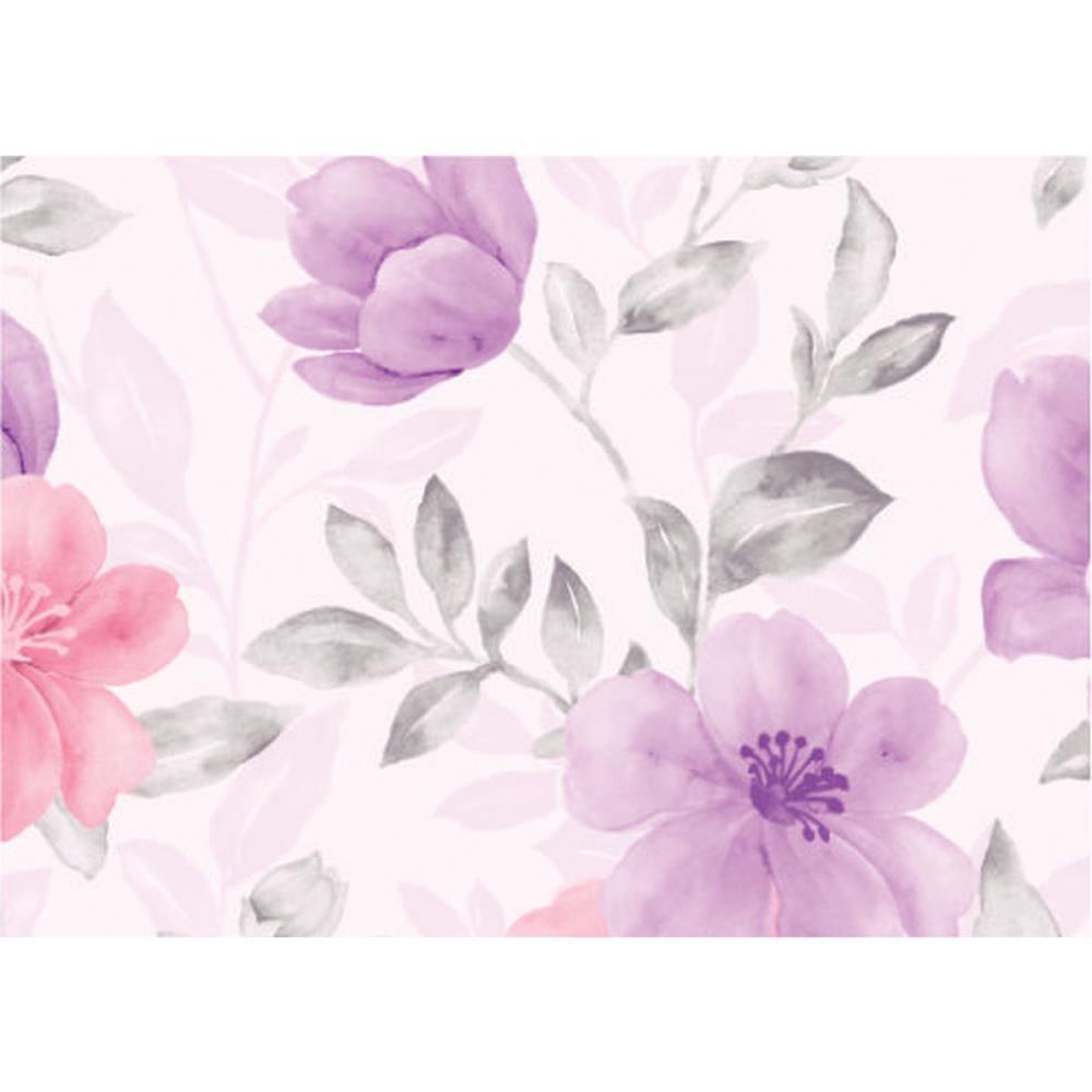 PLASTICO ADESIVO 45CMX10M FLORAL LILAS V.M.P. ROLO