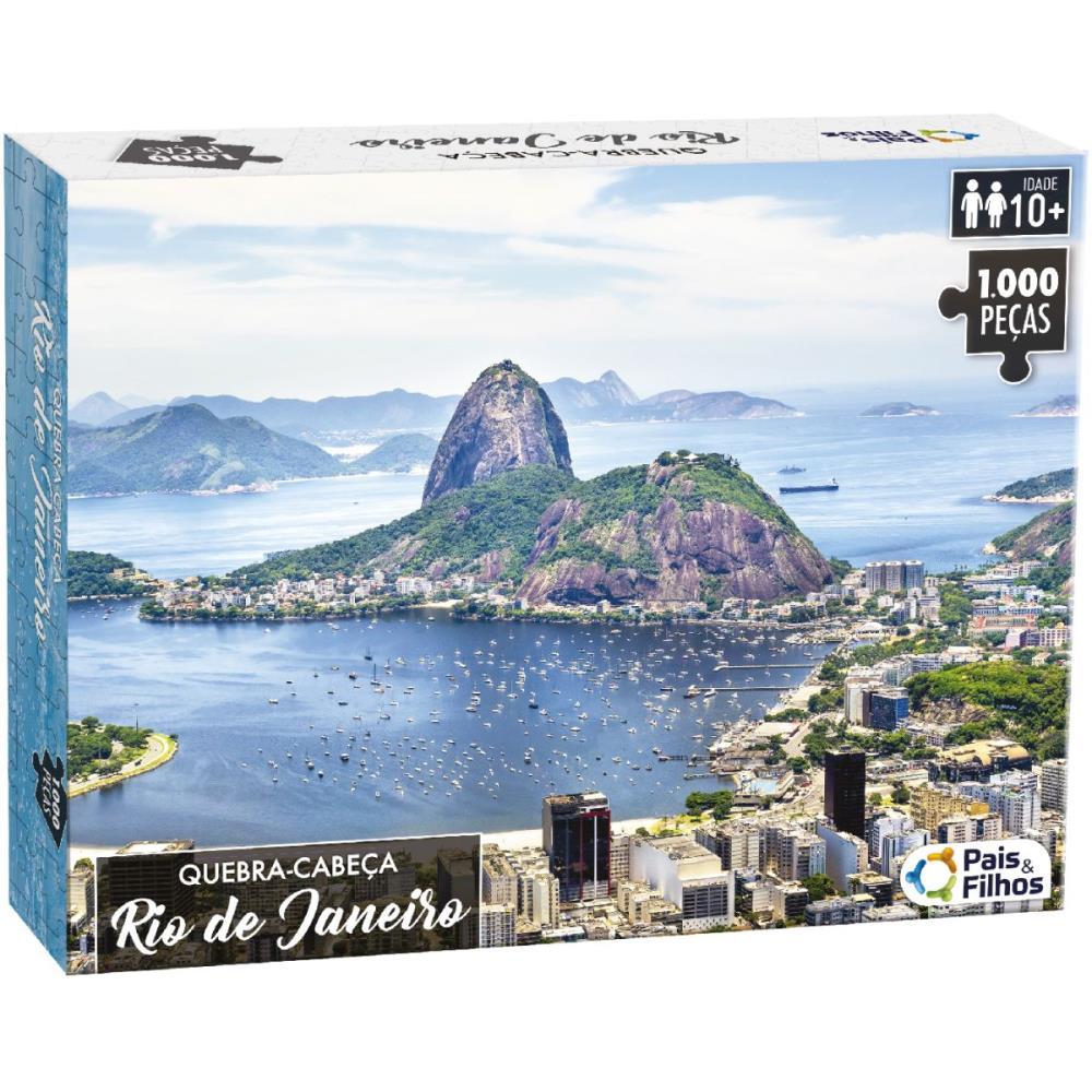 QUEBRA-CABECA CARTONADO RIO DE JANEIRO 1000 PECAS PAIS E FILHOS UNIDADE