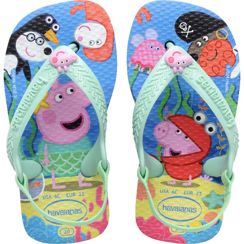 CHINELO HAVAIANAS INFANTIL BABY PEPPA PIG 20 AZUL LAVANDA HAVAIANAS PAR