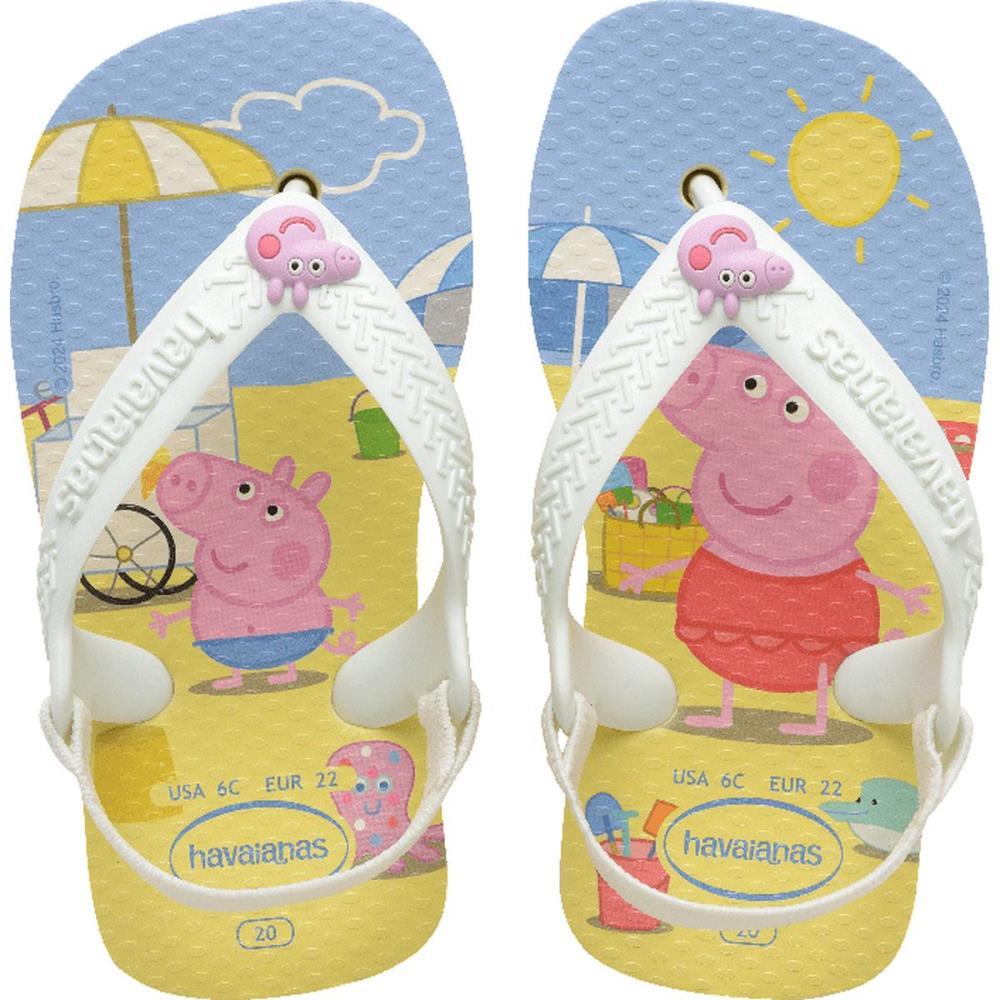 CHINELO HAVAIANAS INFANTIL BABY PEPPA PIG 21 BUTTERCREAM HAVAIANAS PAR
