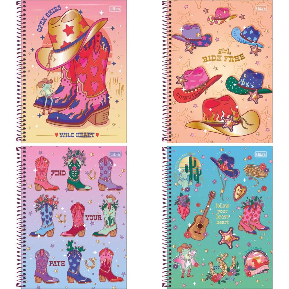 CADERNO 01X1 CAPA DURA WEST GIRL 80FLS TILIBRA PCT.C/04