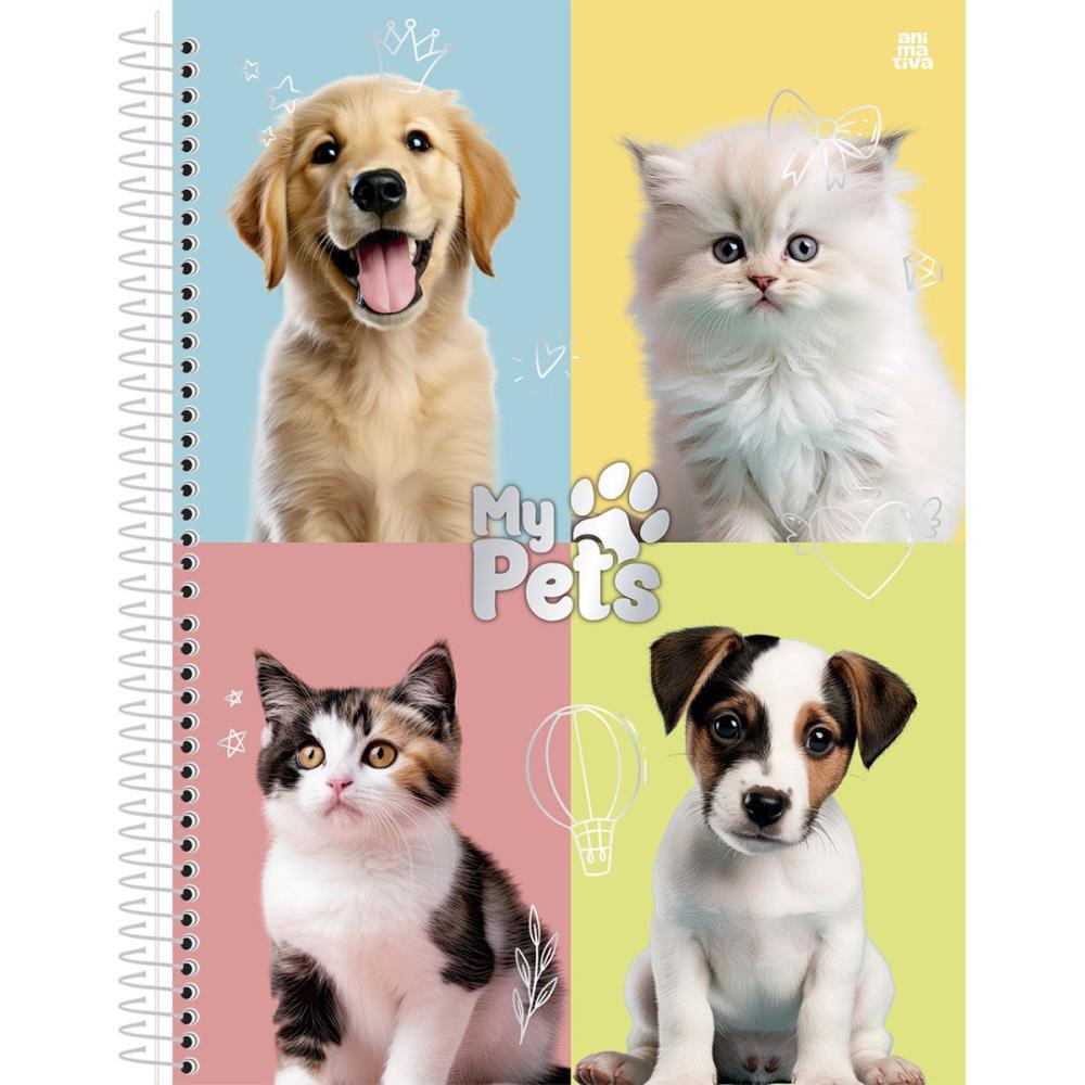 CADERNO 01X1 CAPA DURA MY PETS 80F SD INOVACOES UNIDADE