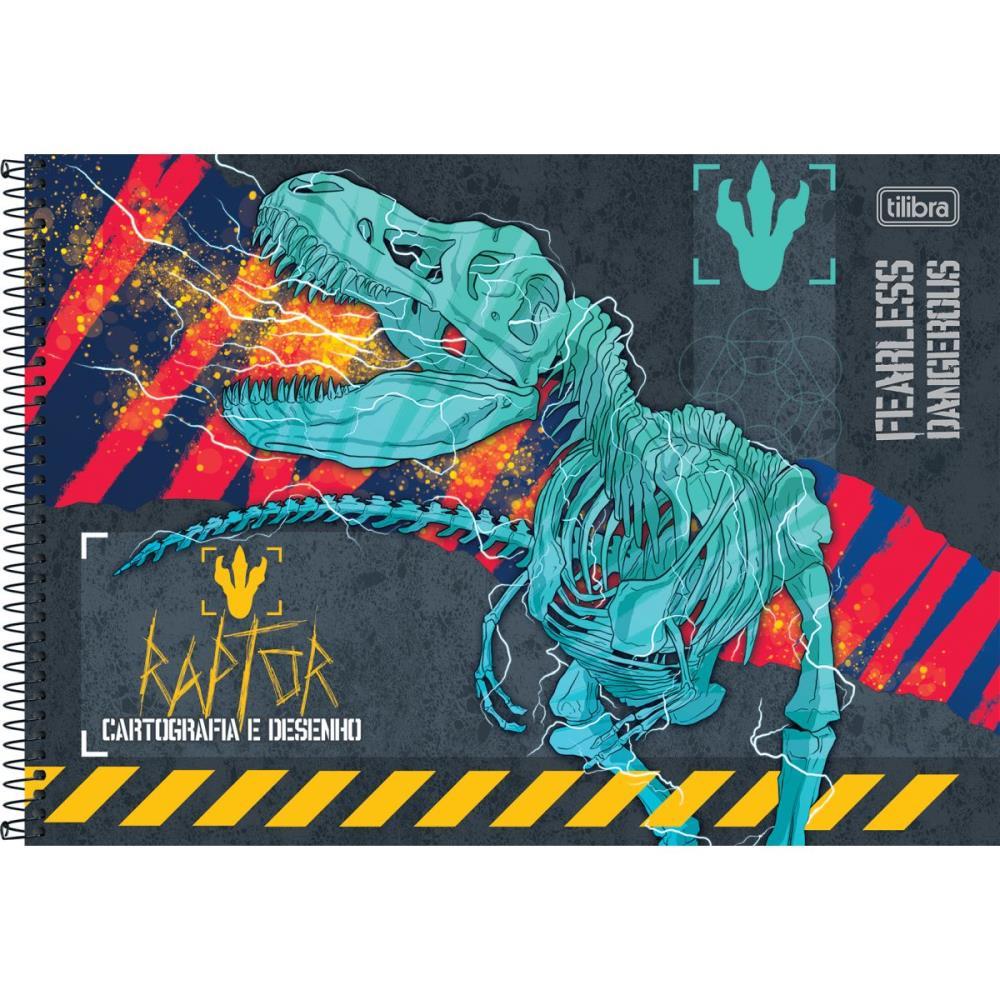 CADERNO DESENHO UNIV CAPA DURA RAPTOR 80FLS. TILIBRA UNIDADE