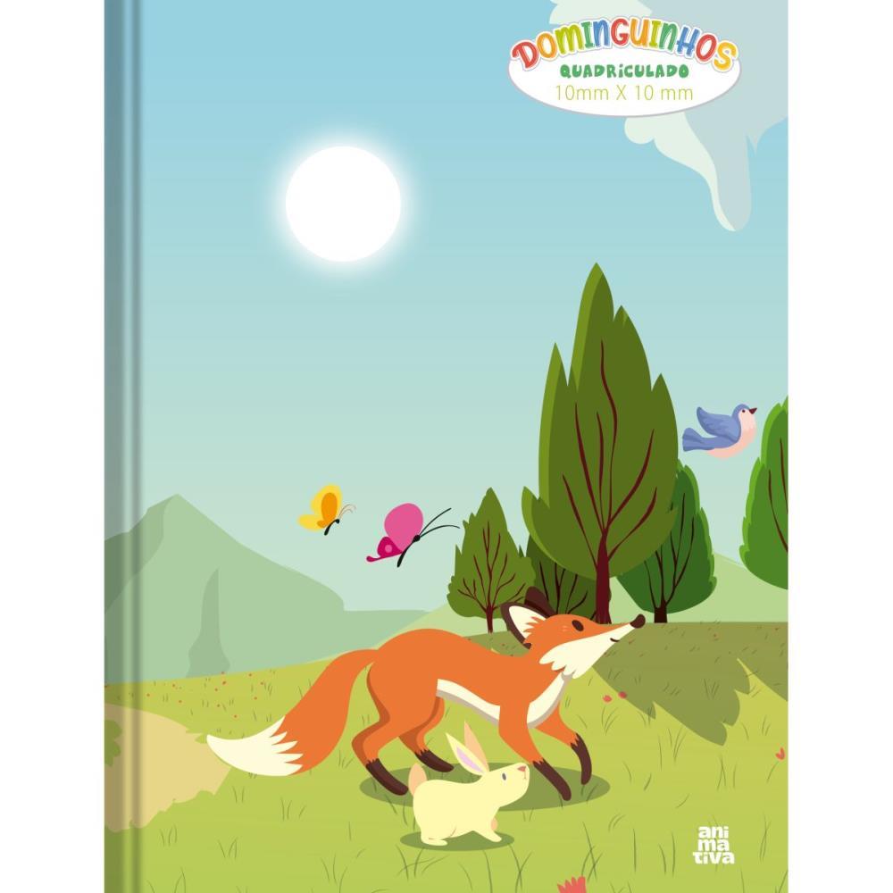 CADERNO QUADRICULADO UNIVERS. DOMINGUINHOS COST. 1X1CM 40F SD INOVACOES UNIDADE