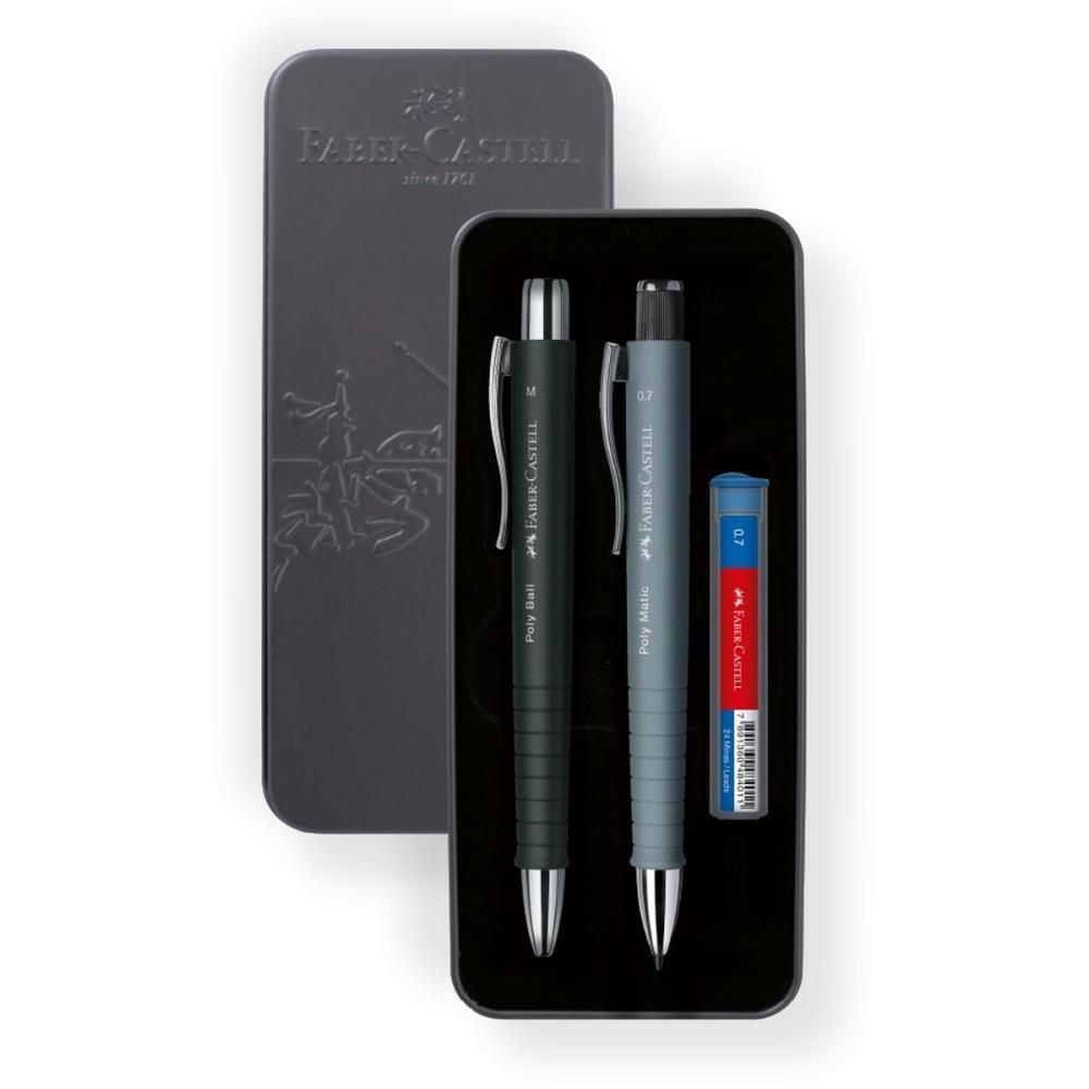 CANETA ESFEROGRAFICA KIT POLY BALL C/LAPISEIRA/MINA FABER-CASTELL UNIDADE
