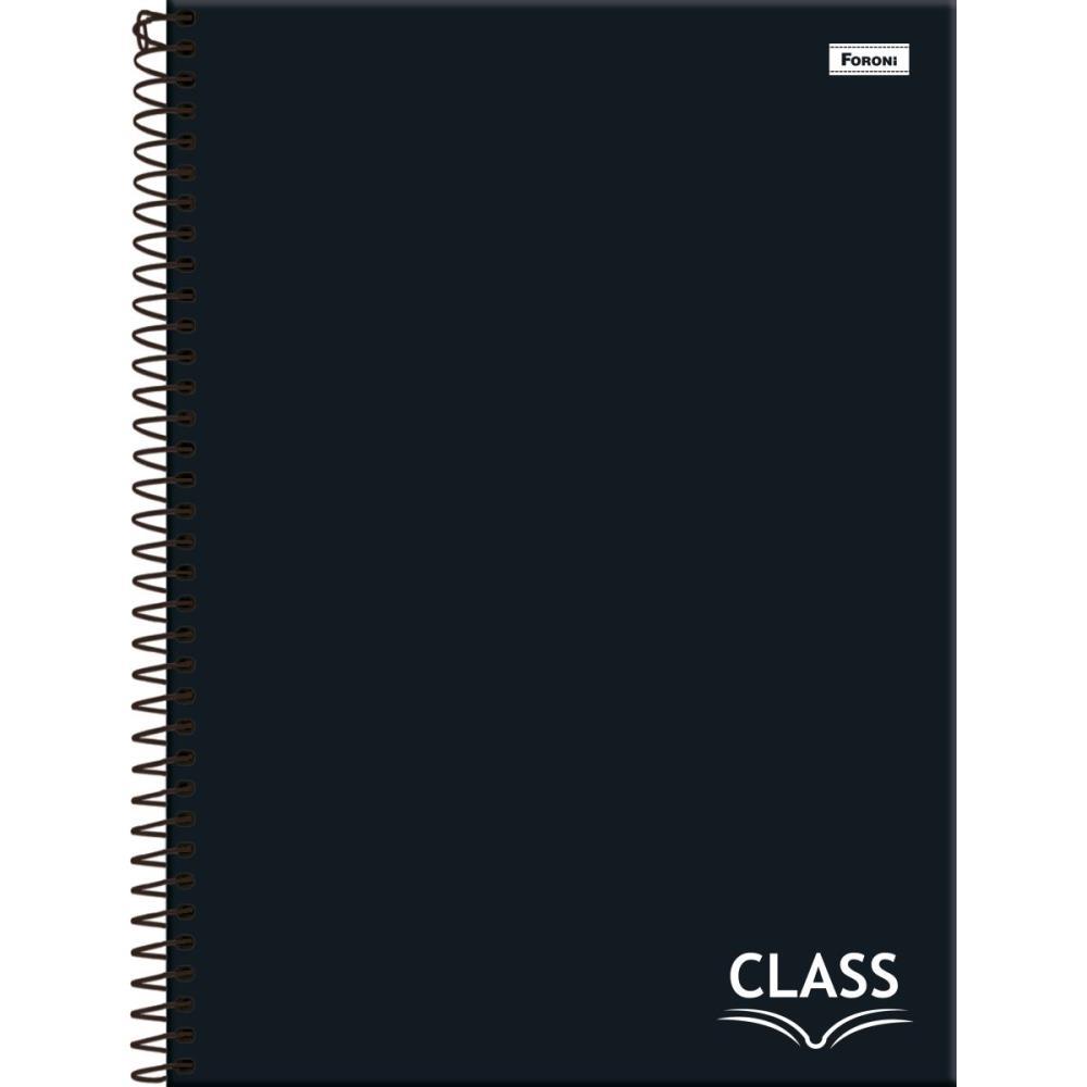 CADERNO 01X1 CAPA DURA CLASS PRETO 80F FORONI UNIDADE