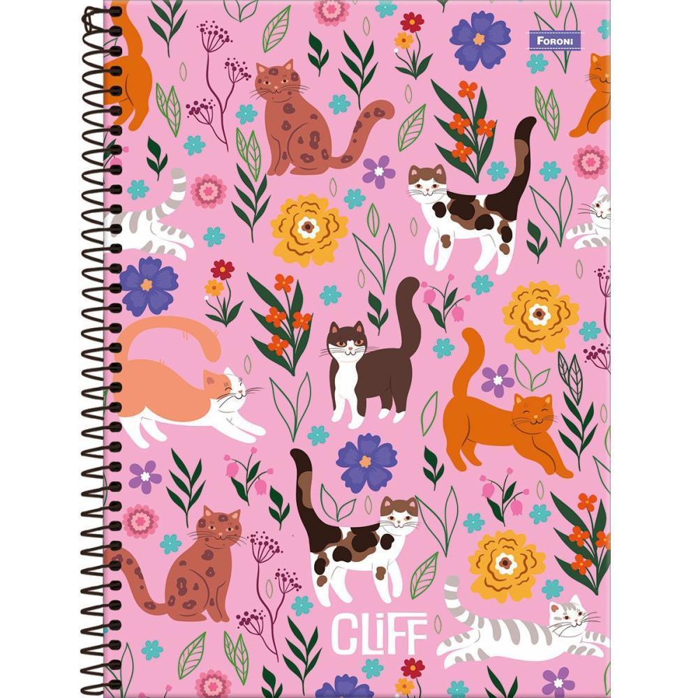 CADERNO 15X1 CAPA DURA CLIFF FEMININO 240FLS. FORONI UNIDADE