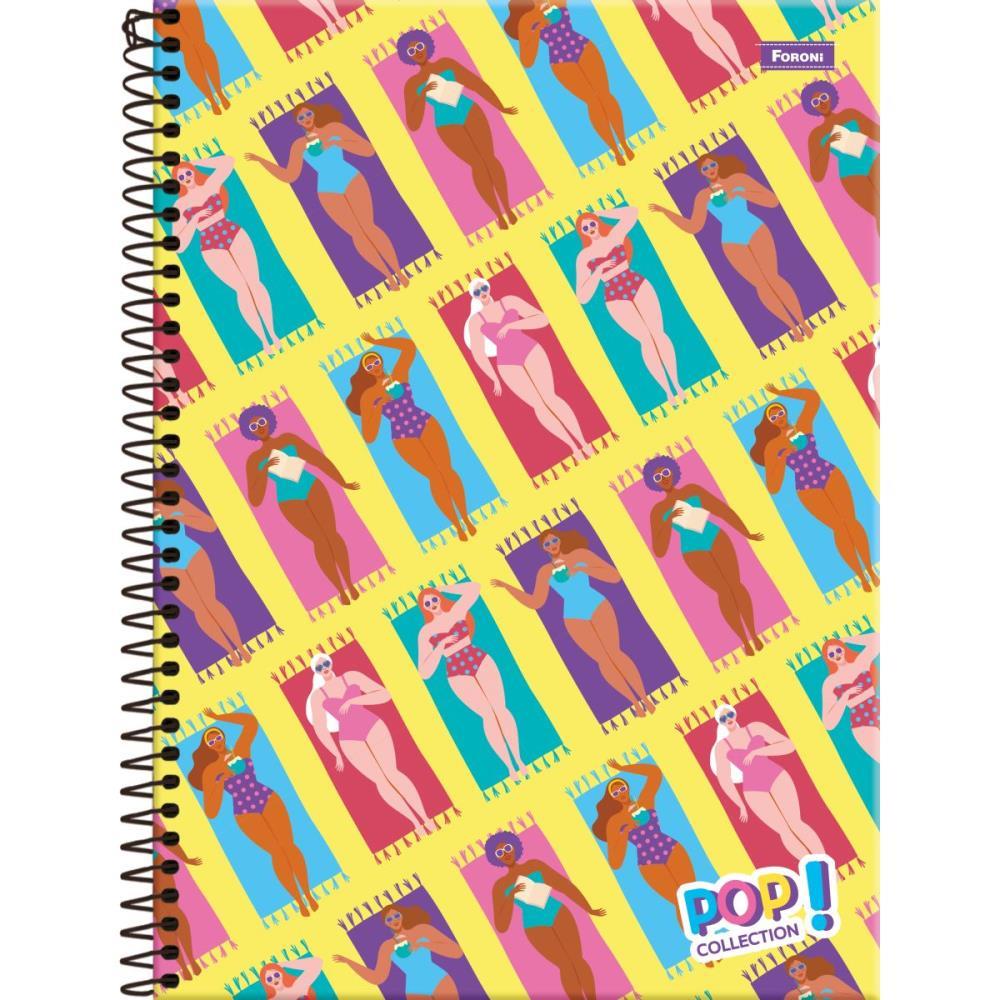 CADERNO 15X1 CAPA DURA POP COLLECTION 300 FOLHAS FORONI UNIDADE