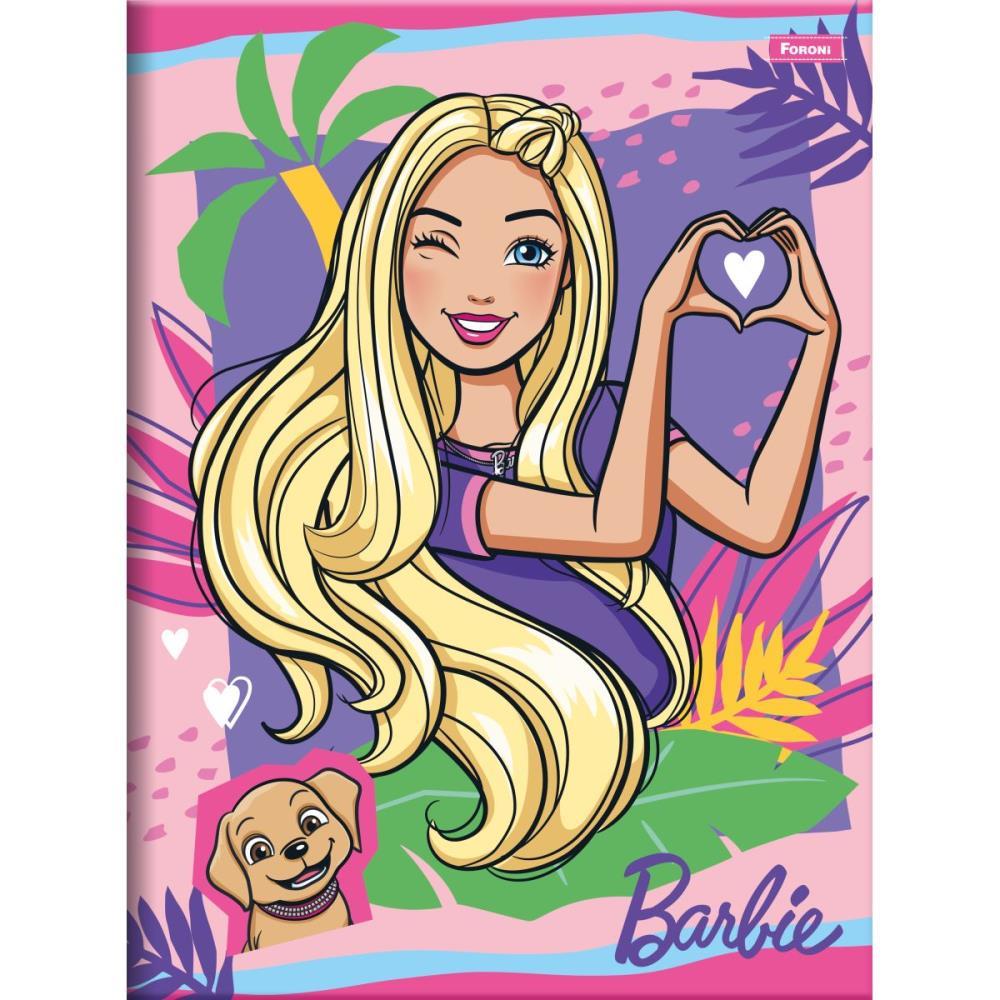 CADERNO BROCHURAO CAPA DURA BARBIE 80F FORONI UNIDADE