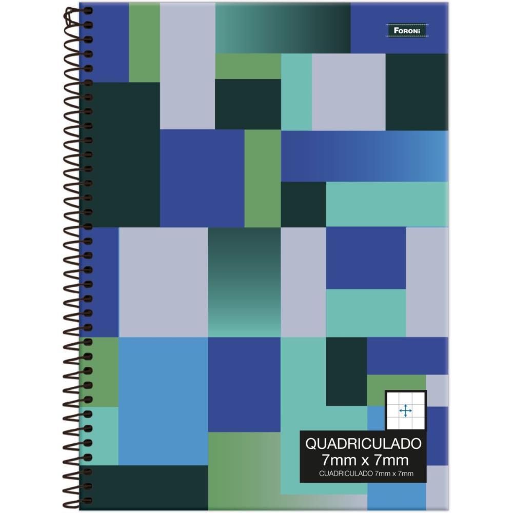 CADERNO QUADRICULADO UNIVERS. 07MMX07MM ESPIRAL CD.80F FORONI UNIDADE