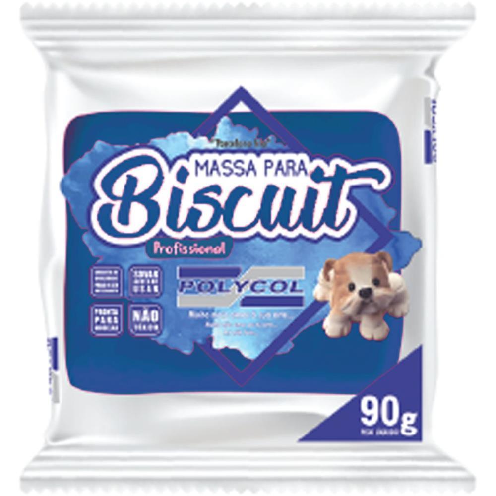 MASSA DE PORCELANA FRIA BISCUIT 90G AZUL ROYAL POLYCOL UNIDADE