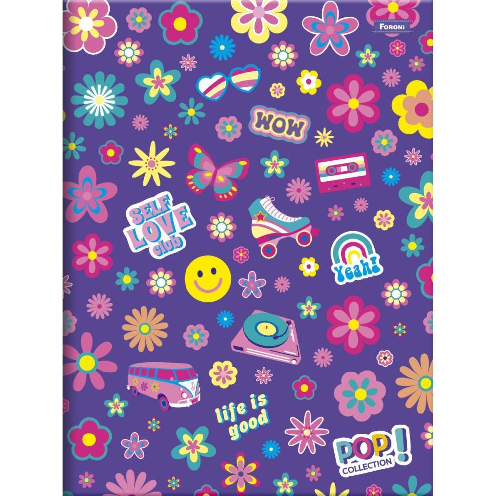 CADERNO BROCHURAO CAPA DURA POP COLLECTION 96FLS. FORONI UNIDADE